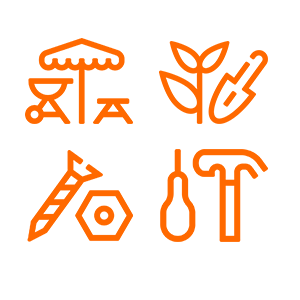 TYÖVÄLINE, PIHA- JA PUUTARHAOSASTO