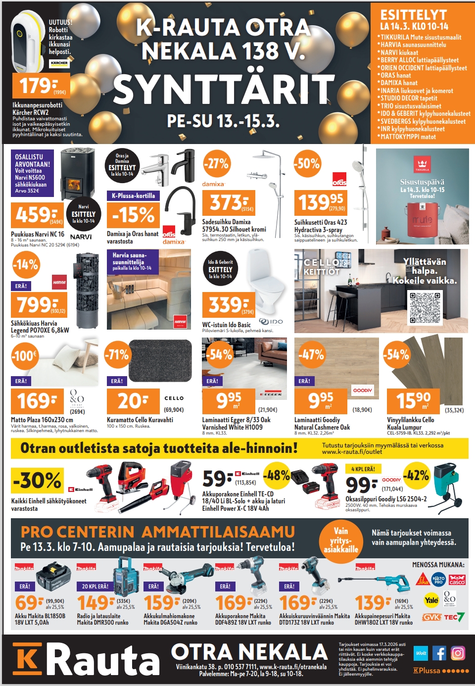 OTRA 138V SYNTTÄRIT